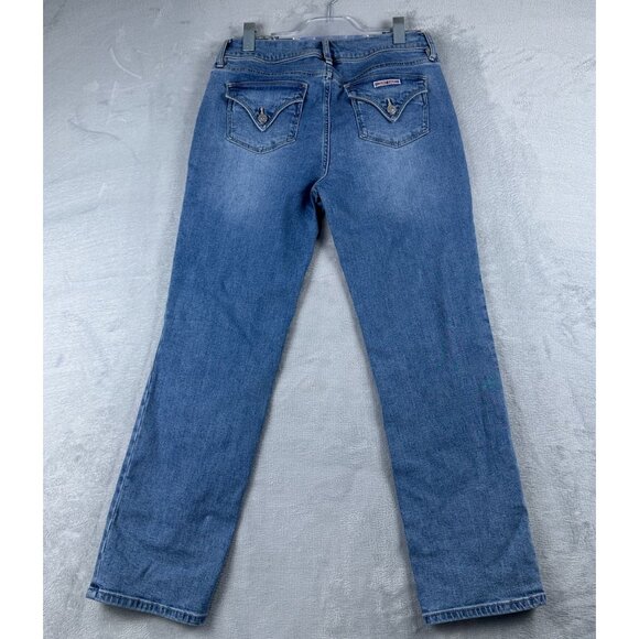 Hudson Slim Straight Leg Jeans Womens Size 8 Light Wash 1811754 Mid Rise Blue - Picture 6 of 16